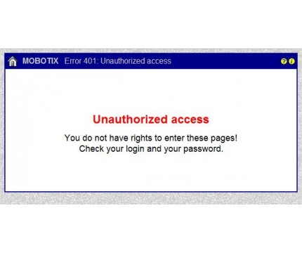 Mobotix admin wachtwoord reset